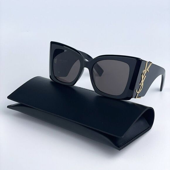 NEW Saint Laurent SLM119 BLAZE 001 Black Grey Oversized Cat Eye Women Sunglasses main image 15